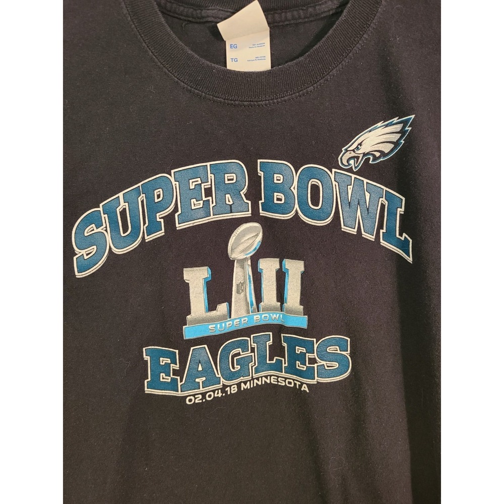 PHILADELPHIA EAGLES SUPER BOWL‎ LII Kids BLACK T-SHIRT - SIZE XL2018 Minnesota